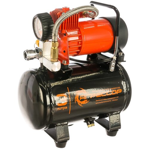 Agr-3lt_компрессор! Агрессор 35л/М 12v/14a 180w 8атм,Ресив.3л,Шл.10м,Прикур/Крок, Шины/Пневмо-Инст Агрессор арт. AGR3LT