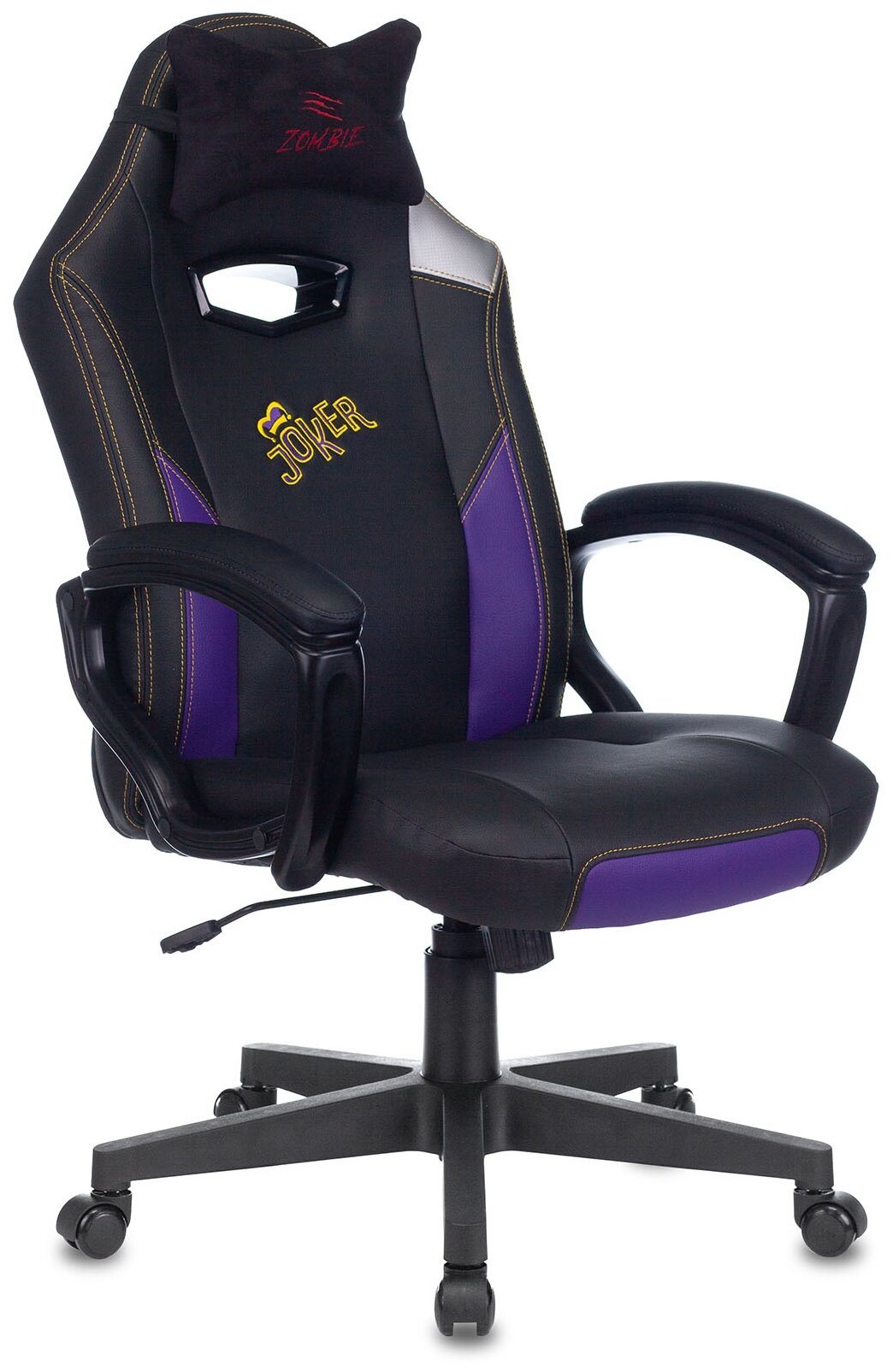 Кресло игровое Zombie HERO JOKER (Цвет: Black/Purple)