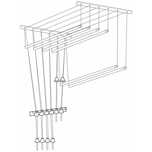 фото Сушилка для белья потолочная лиана 1.4 (длина сушилки- 1,4 м , рабочая длина сушки- 7 м