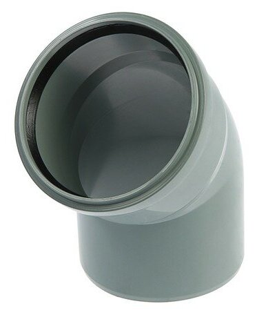 Отвод канализационный FLEXTRON, внутренний, 110 мм, 45°/в упаковке штук: 2 - фотография № 1