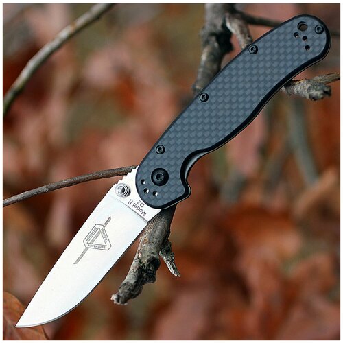 Складной нож Ontario RAT II, D2, Carbon fiber нож складной ontario carter 2quared silver black