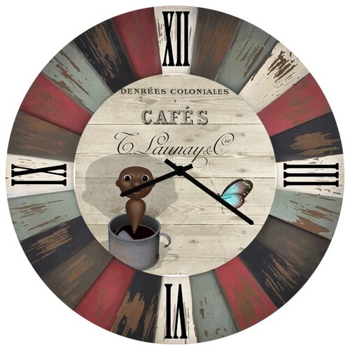 фото Svs настенные часы svs 3002263 kitchen кофейный рисунок