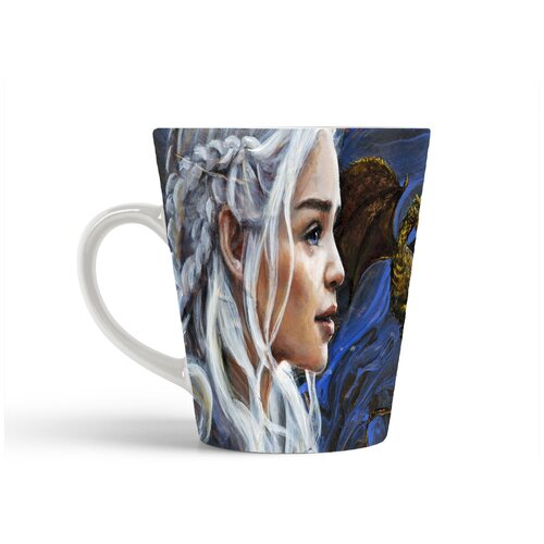 фото Кружка-латте coolpodarok игра престолов дейнерис бурерождённая дракон арт