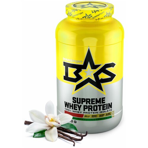 Изолят сывороточного протеина Binasport "Supreme WHEY PROTEIN" 1300 г со вкусом ванили