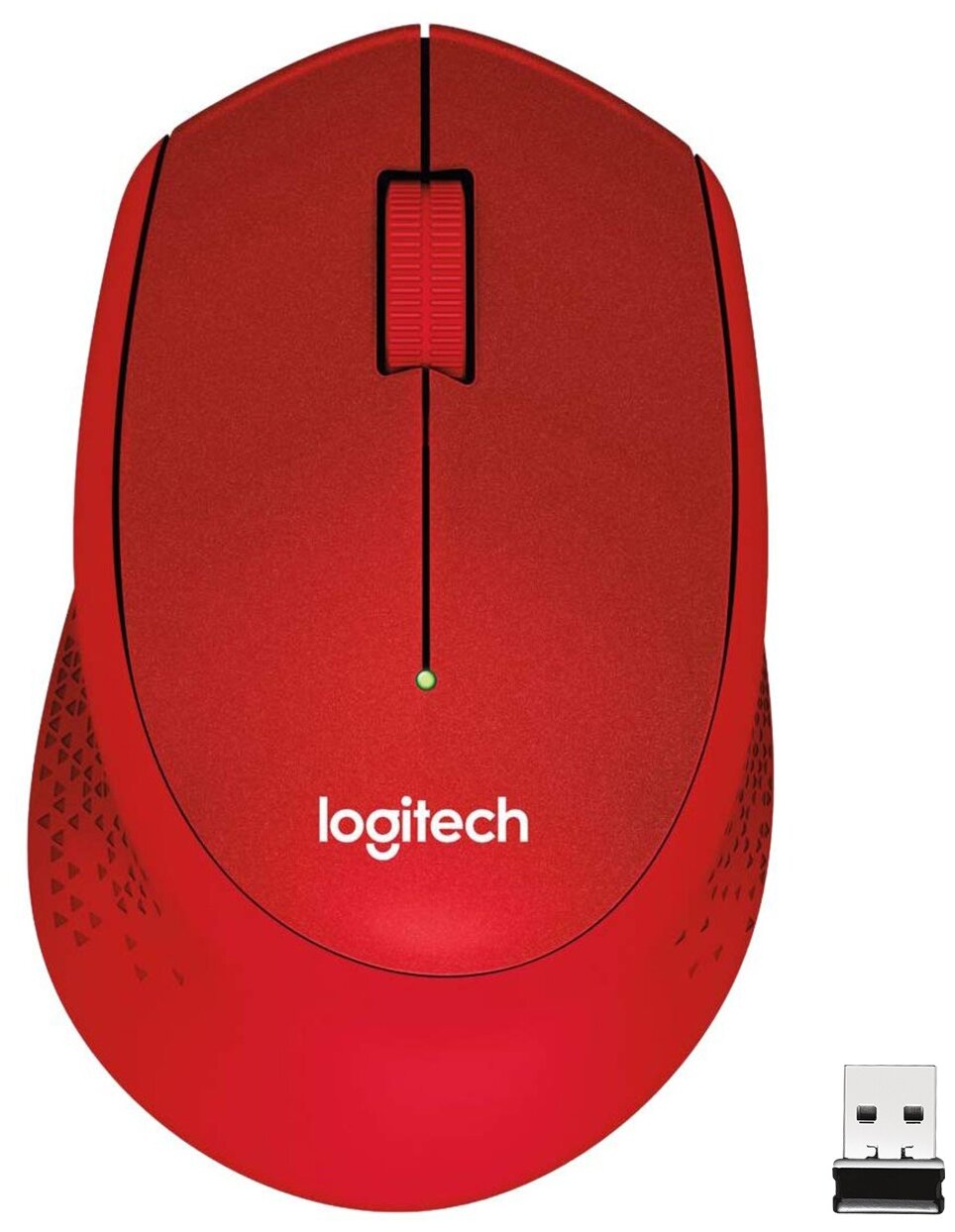 LOGITECH Компьютерная мышь M330 RF Wireless Mechanical красная 910-004911