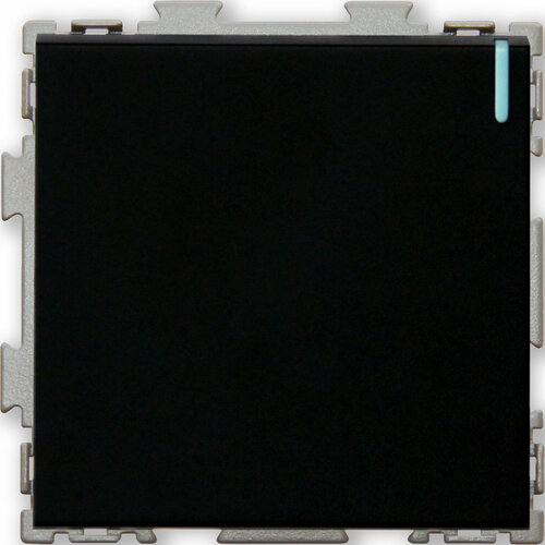 Выключатель одноклавишный черный CGSS Практика PL-W101-BCM