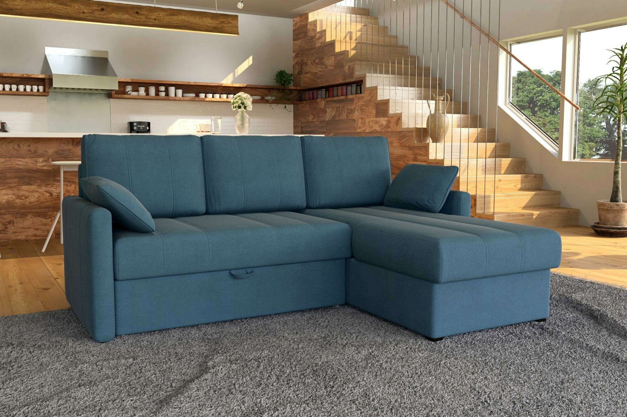 фото Угловой диван Римини желтый