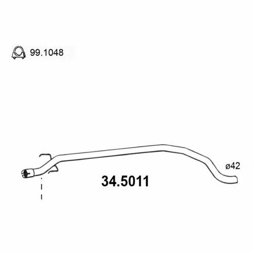 Труба выхлопного газа Asso 345011 для Opel Corsa