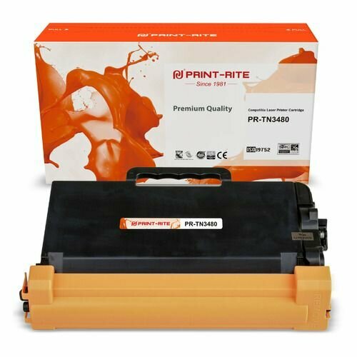 Картридж PRINT-RITE TFB557BPU1J, TN-3480, черный / PR-TN3480 картридж print rite tfbab2mpu1j tn 423m пурпурный pr tn423m