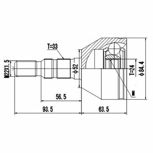 ШРУС Dynamatrix-Korea DCV844028 для Opel Astra 4206₽