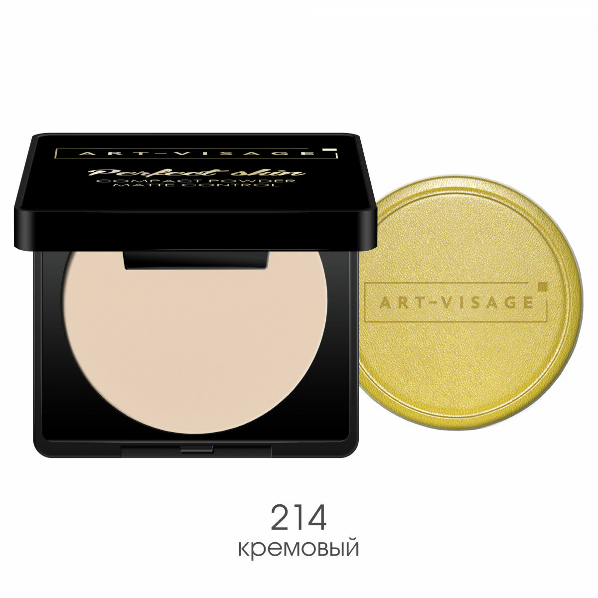 ART-VISAGE Пудра компактная Perfect skin Compact Powder Matte Control 214 кремовый 7 г