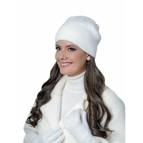 фото Шапка бини landre, размер 56-59 см, белый