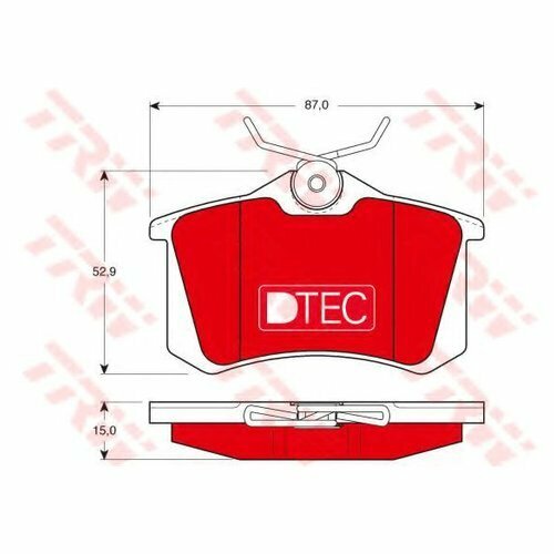 Комплект задних тормозных колодок TRW GDB823DTE