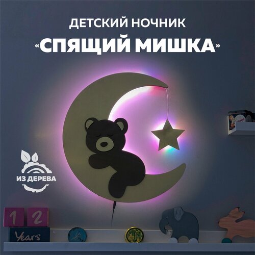 Ночник детский для сна настенный / Светодиодный светильник на стену 