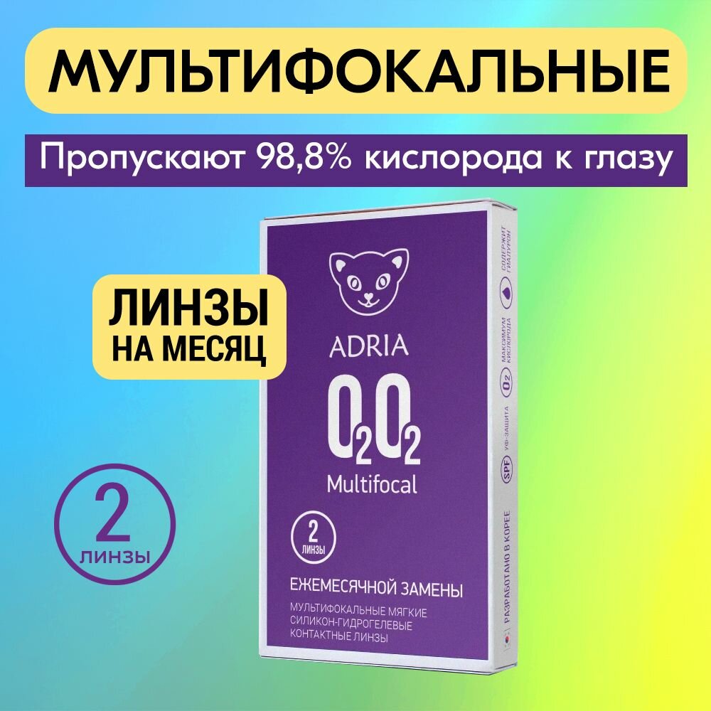 Мультифокальные линзы, +2.25/ AD +1.00/ 8.6/ 2 шт, ADRIA O2O2 ...