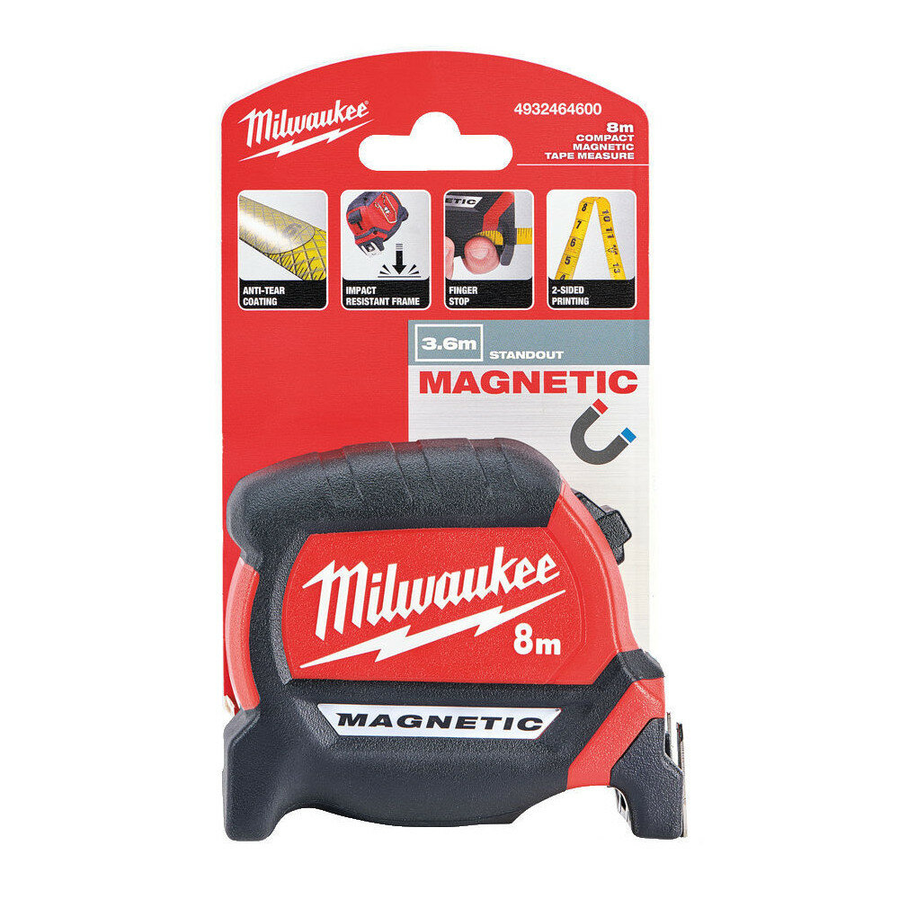 Магнитная рулетка Milwaukee GEN III 8м*27мм 4932464600
