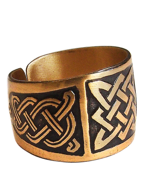 Славянский оберег, кольцо Мастерская Алешиных, размер 21, желтый — фото 1