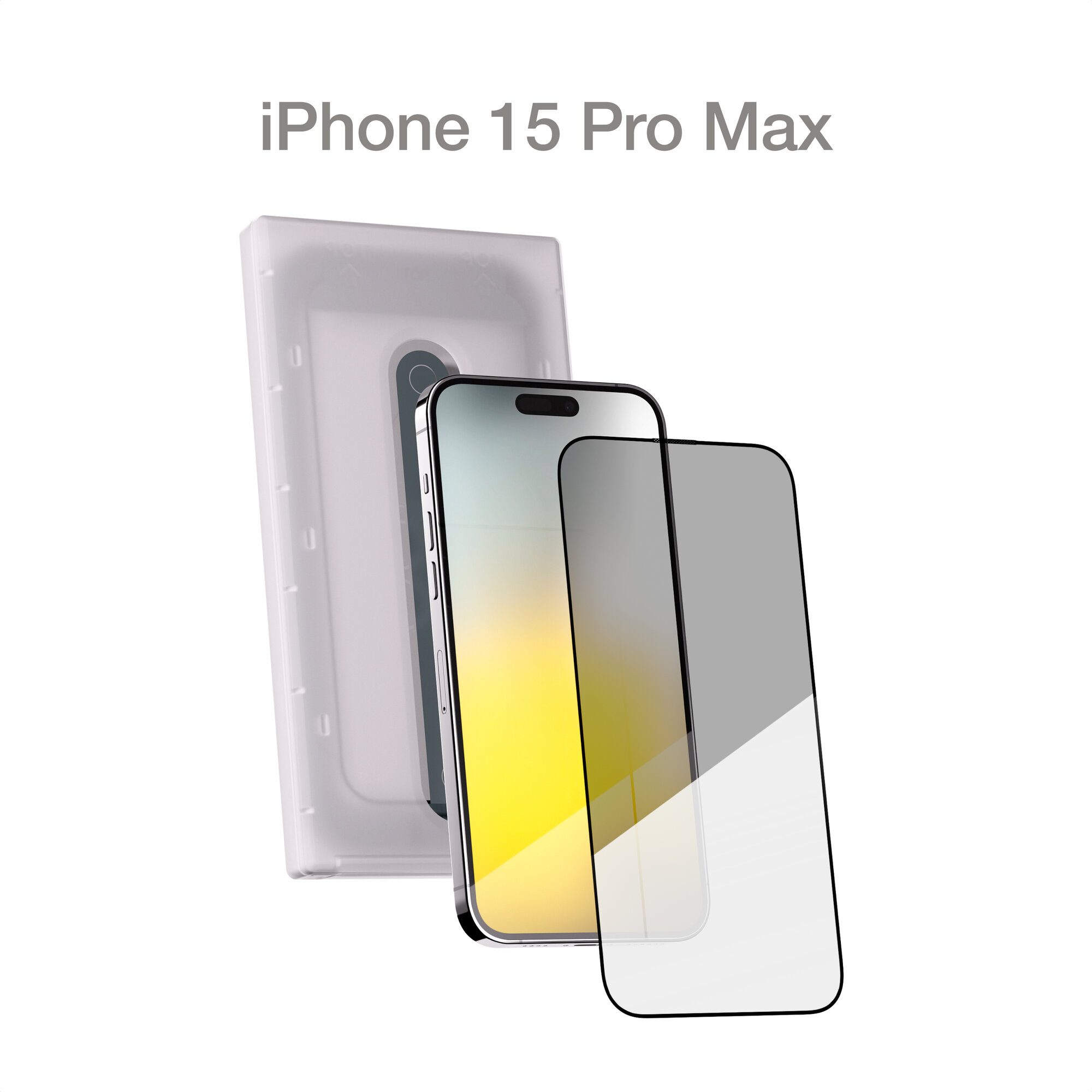 Защитное стекло с аппликатором СOMMO Privacy Glass для iPhone 15 Pro Max