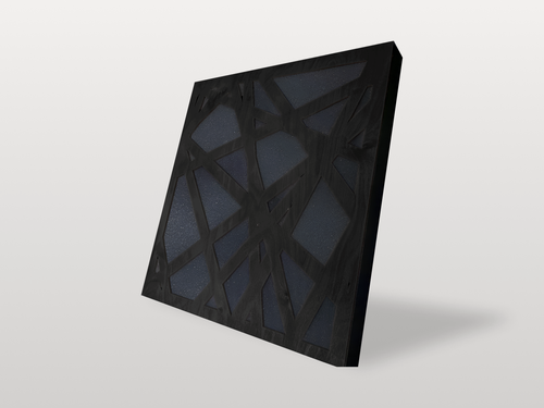 Изображение товара Акустическая панель Паутина размеры 500х500х50мм, цвет Эбеновое дерево