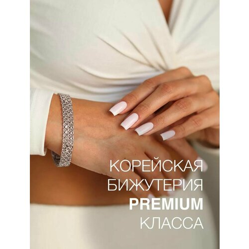 фото Плетеный браслет sokollaik, 1 шт., размер 18 см, серый