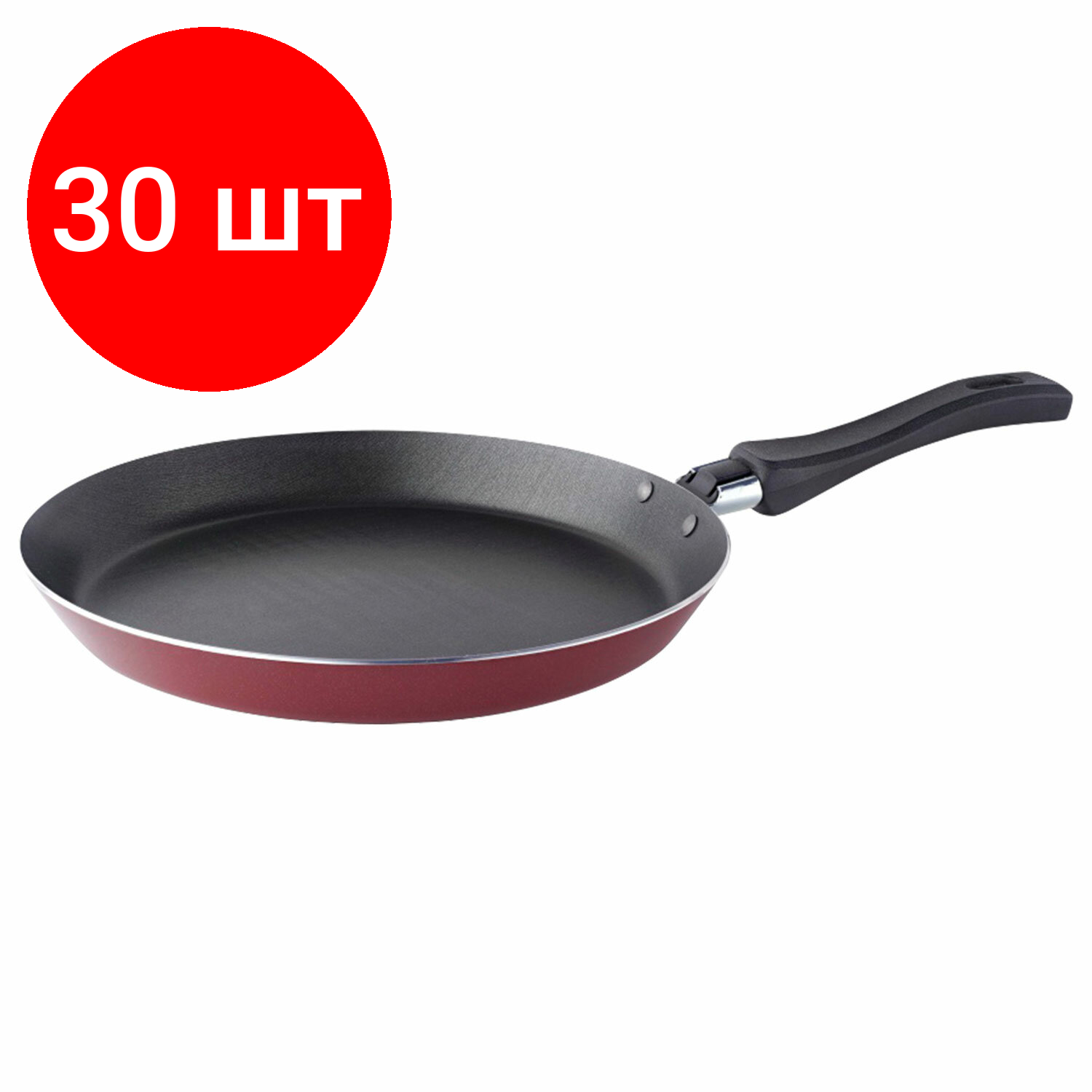 Комплект 30 шт Сковорода блинная 22 см антипригарное покрытие длинная ручка SCOVO Expert СЭ-039