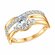 Кольцо Diamant online, красное золото, 585 проба, фианит