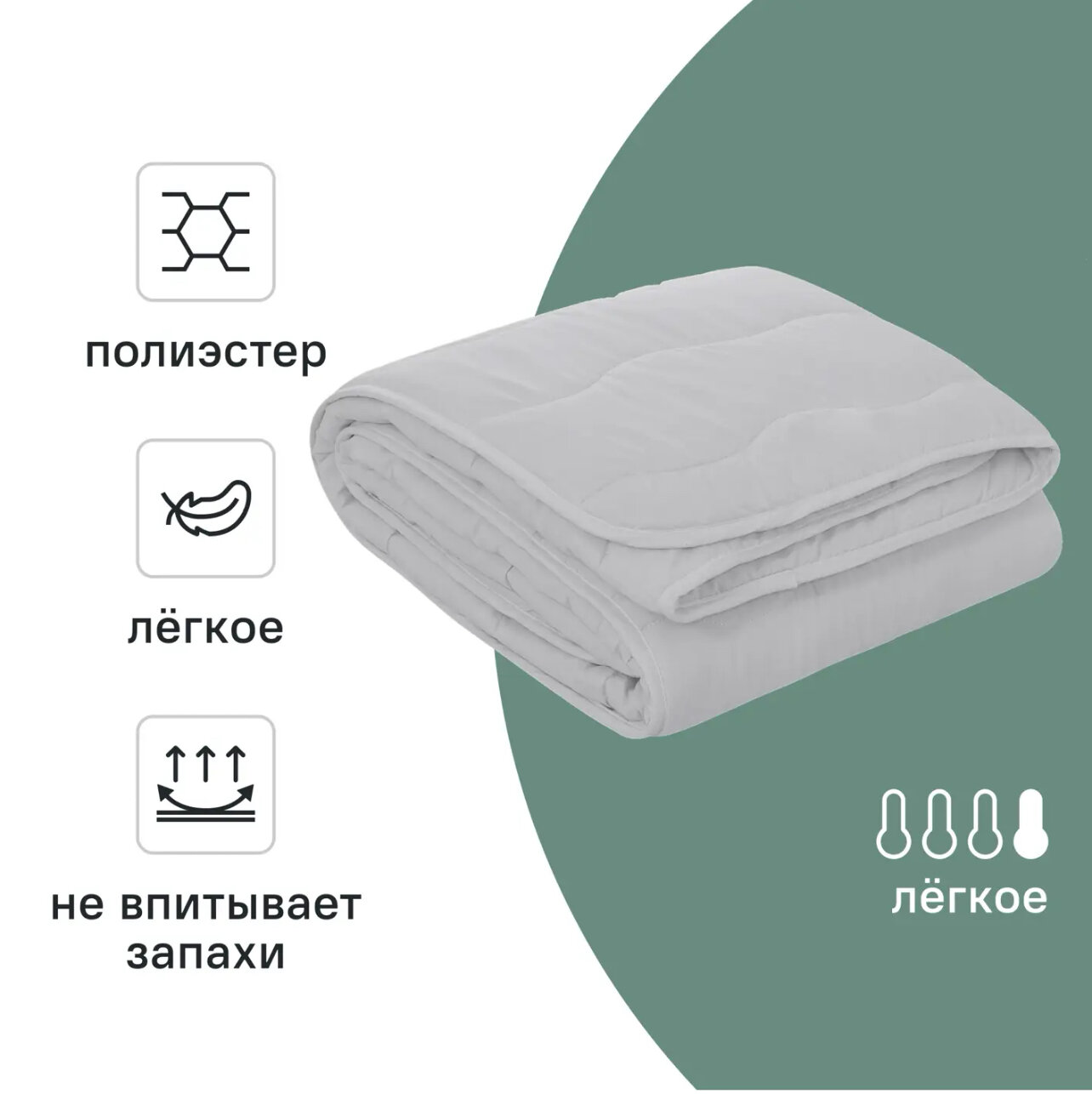 Одеяло Столица текстиля 170x205 см  файберсофт