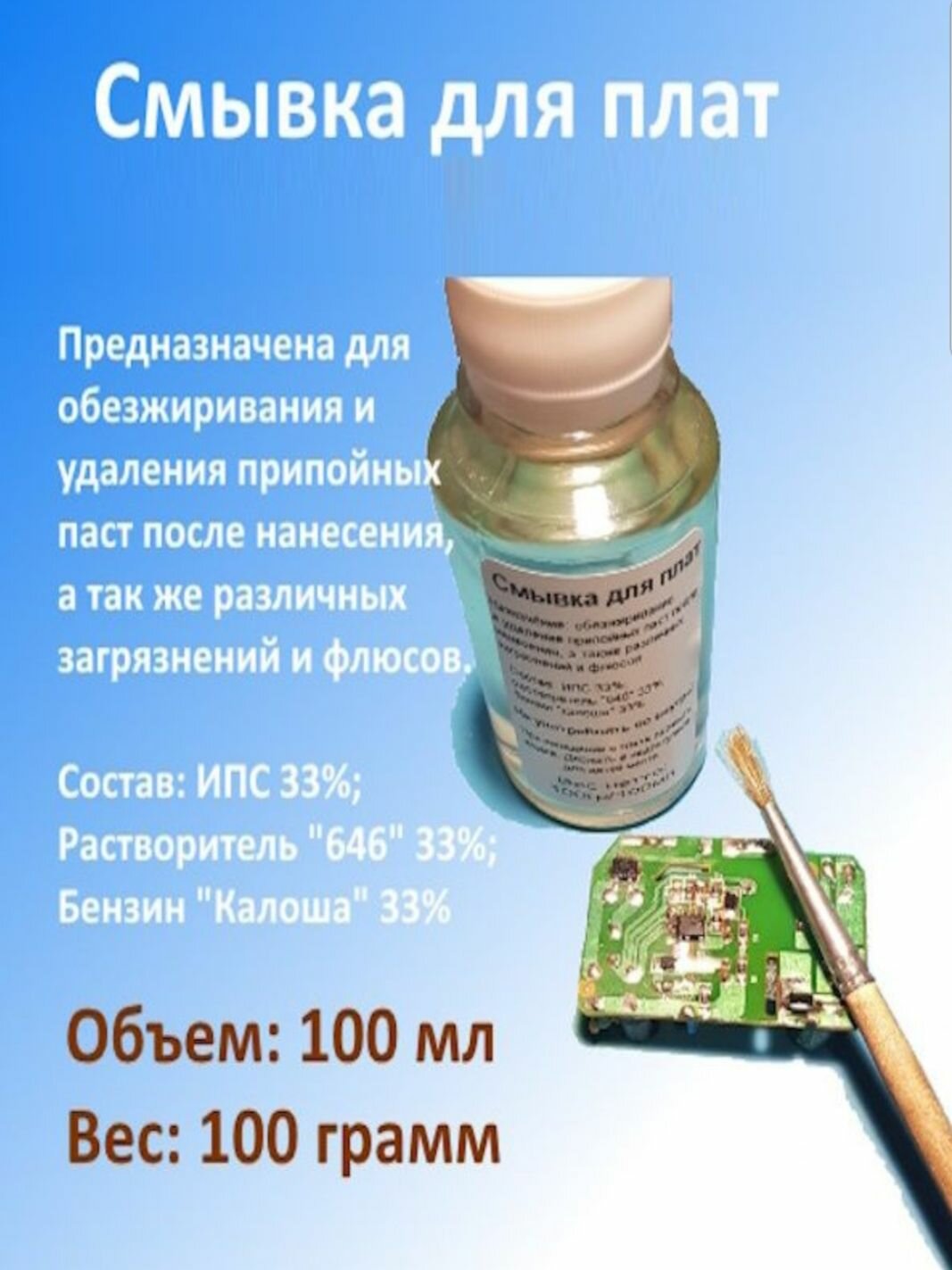 Смывка для печатных плат