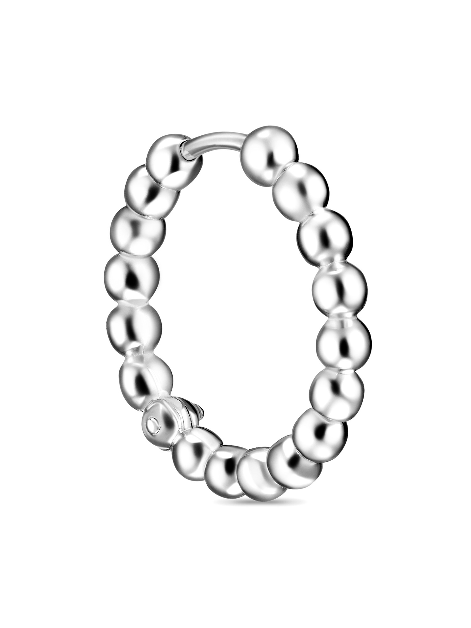 Моносерьга LU Jewel, серебро, 925 проба, родирование, размер 17 мм, длина 1.65 см, , серебристый — фото 1