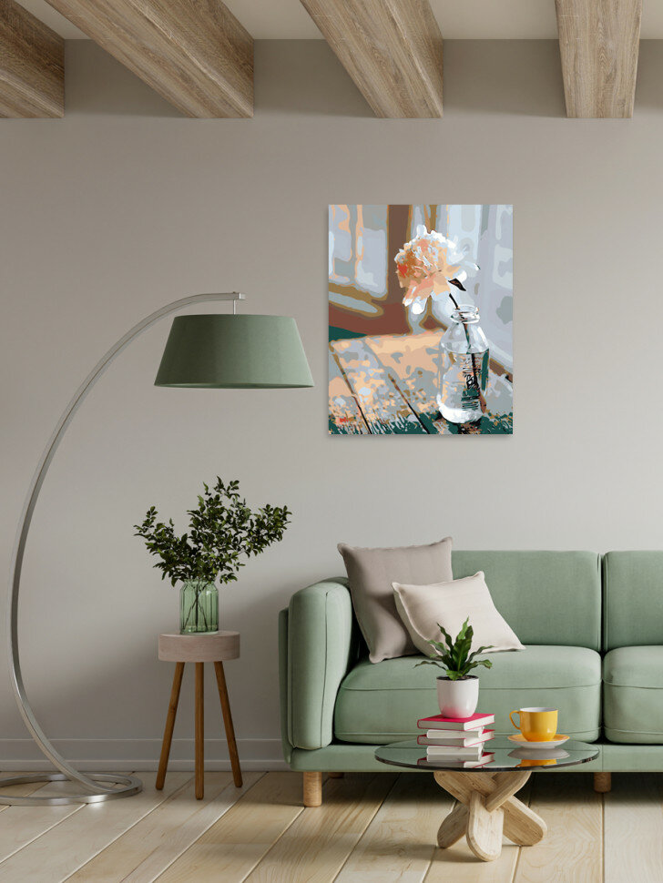 Картина по номерам "Одинокая роза" — фото 1