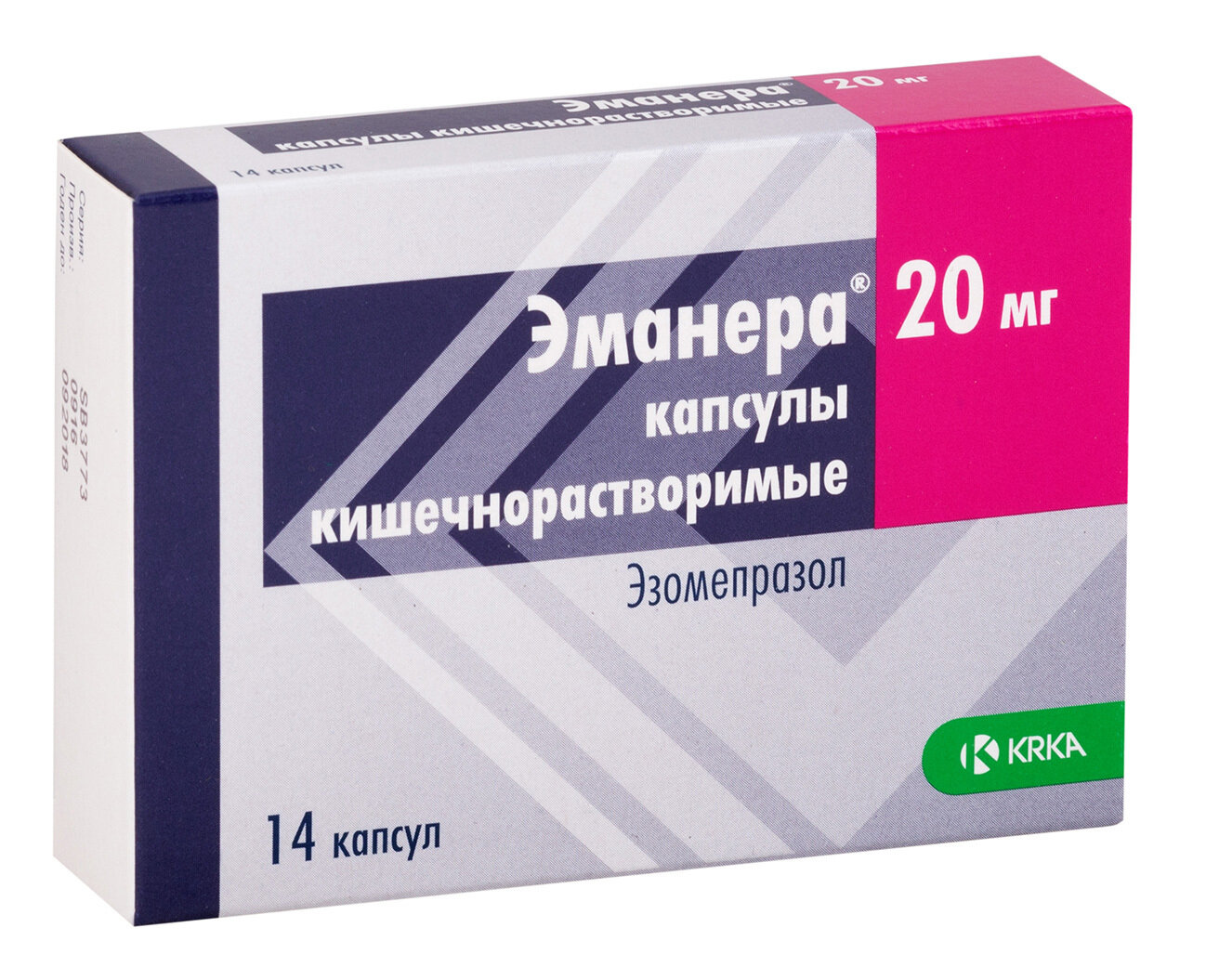 Эманера капсулы 20 мг 14 шт.