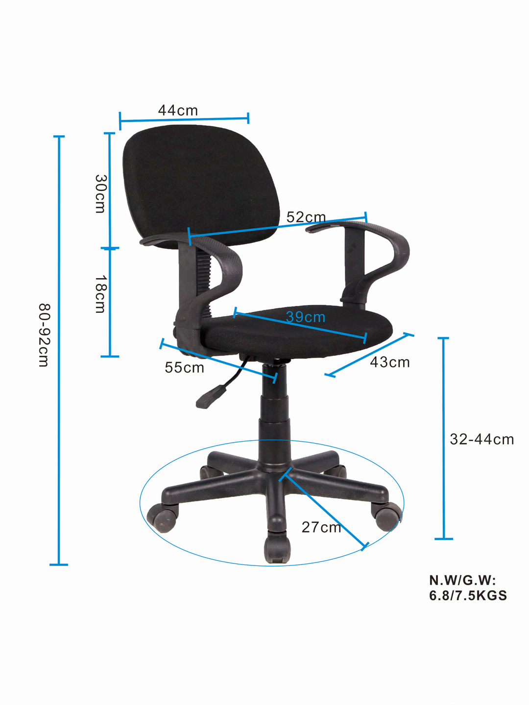 Детское кресло MIREI Dafna, черное — фото 1