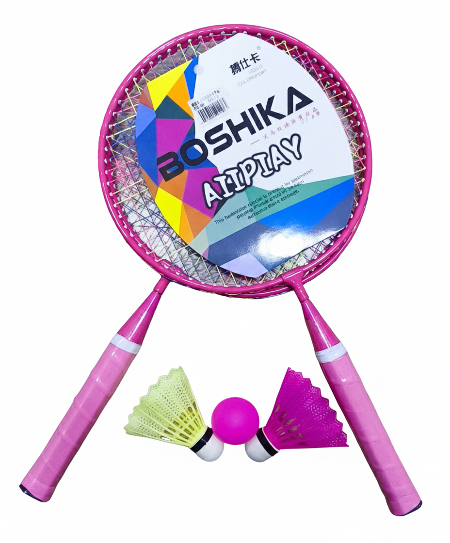 Набор для бадминтона BOSHIKA AT PLAY, розовый, для начинающих