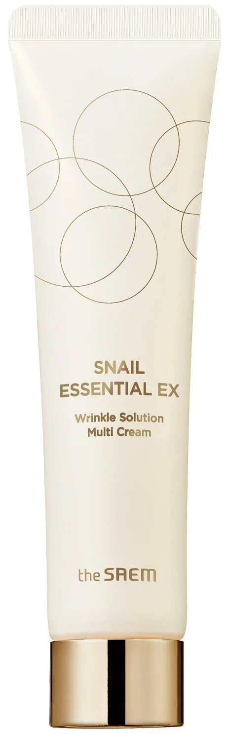 Крем-бальзам с муцином золотой улитки The Saem Snail Essential EX Wrinkle Solution Multi Cream, 60 мл