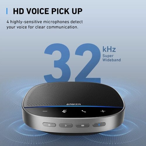 Портативный спикерфон Anker A3305 PowerConf S500 Speakerphone Black (A3305S)