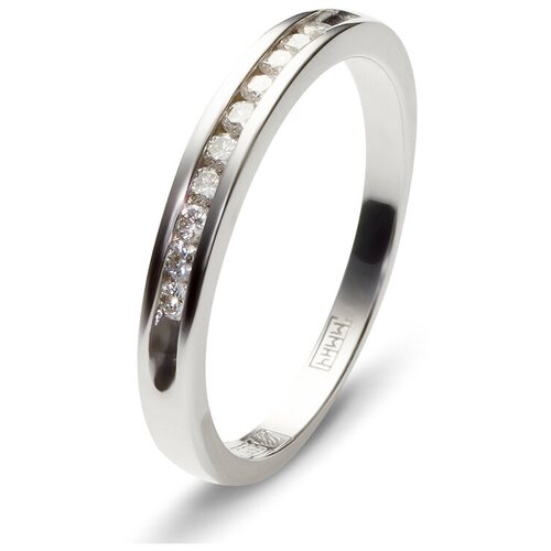 фото Эстет кольцо с 11 бриллиантами из белого золота 01к625261, размер 19.5