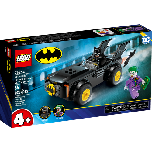 lego super heroes 76224 бэтмобиль бэтмен против погони за джокером Конструктор LEGO 76264 Batmobile Pursuit: Batman vs. The Joker, 54 дет.