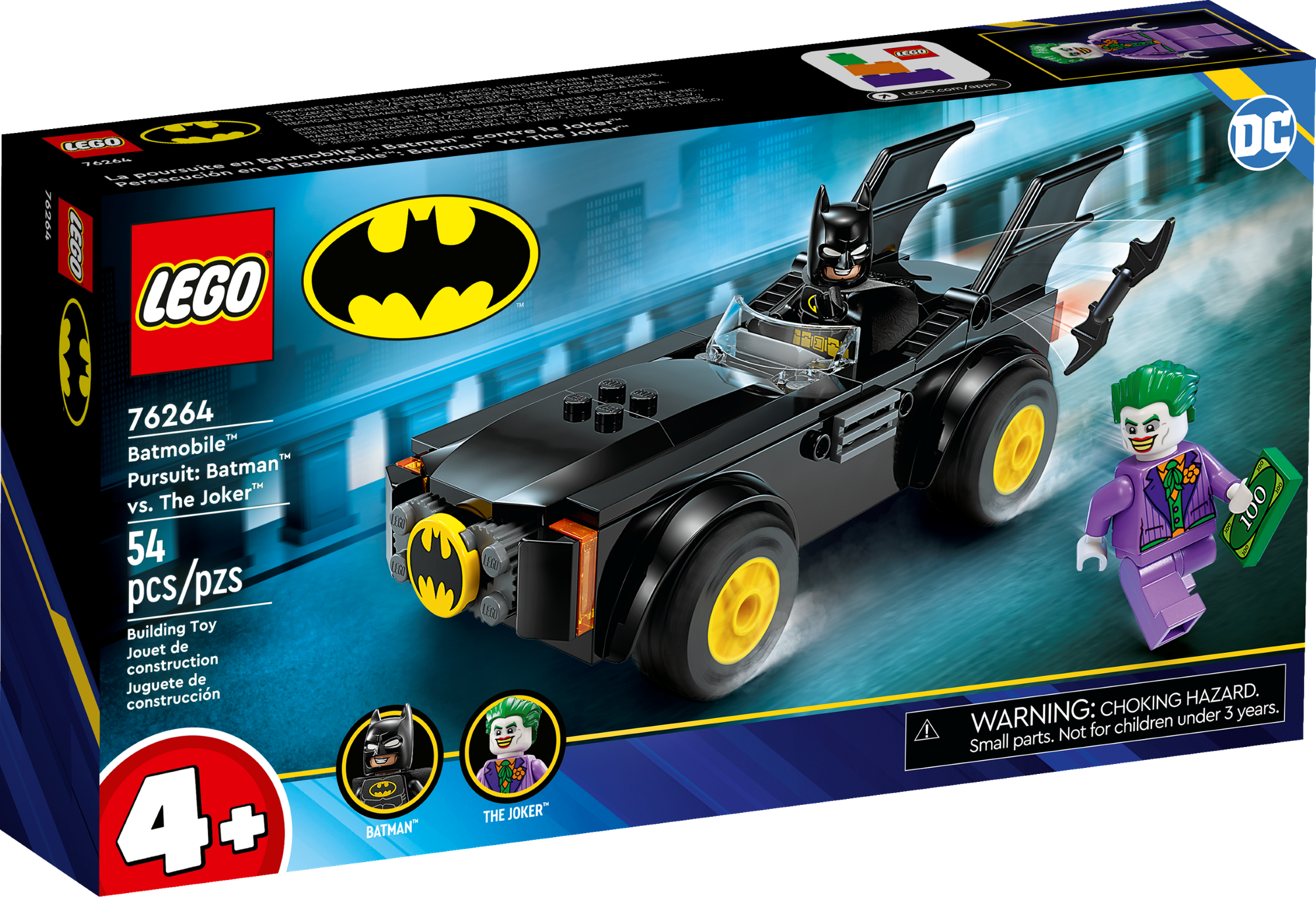 Конструктор LEGO 76264 Batmobile Pursuit: Batman vs. The Joker, 54 дет.