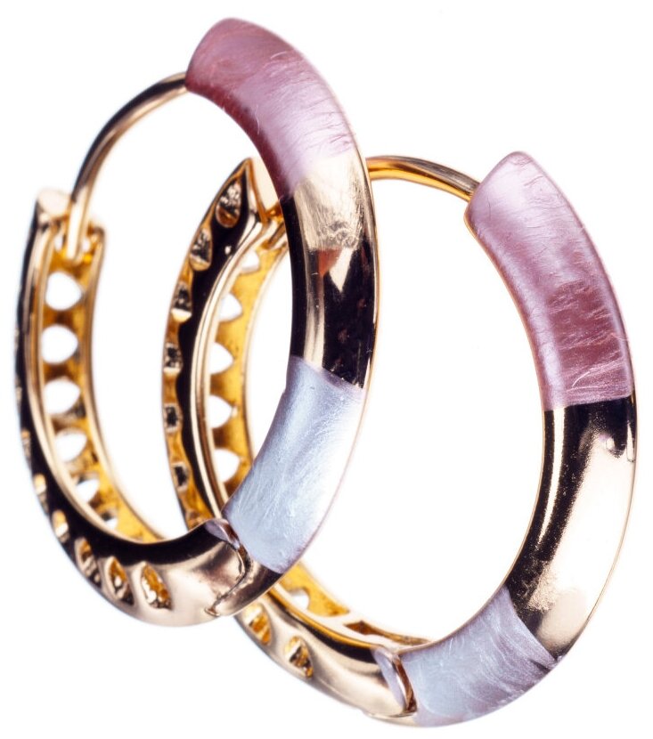 Бижутерия серьги кольца женские золотой со вставками Ксюпинг x120232-64