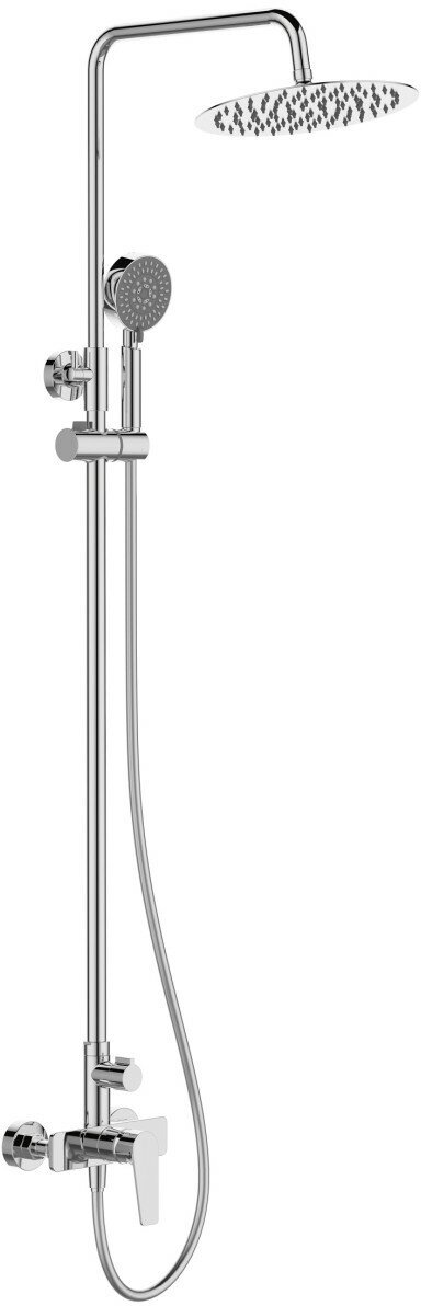 фото Душевая стойка BelBagno ANCONA Душевая стойка со смесителем для душа, верхним и ручным душем, хром ANCONA-DOCM-CRM