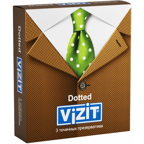 Презервативы Vizit Dotted, 3 шт. презервативы vizit dotted точечные 12 шт