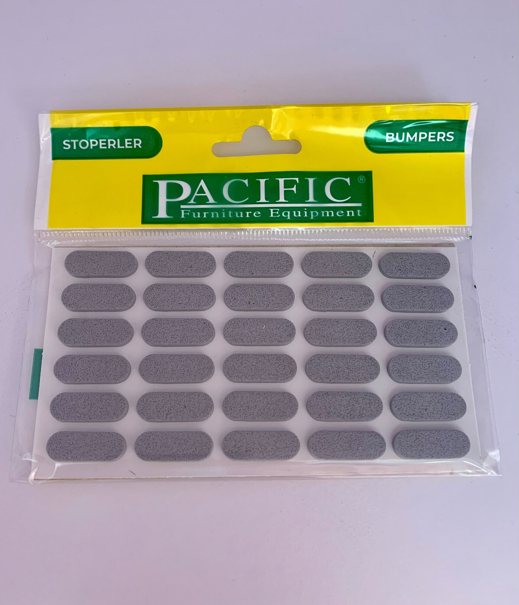 фото Амортизатор мебельный самоклеящийся 22х8 мм, 30 шт EVA / Демпфер для дверей, ящиков/ Антиударные наклейки / Накладки для мебели, Серые