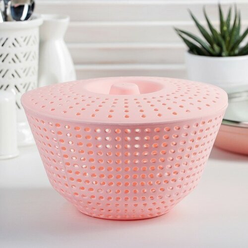 Дуршлаг кухонный Круги d 20 см с крышкой 450₽