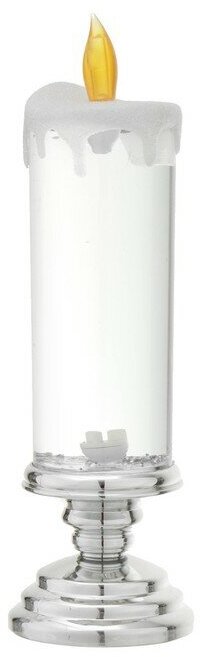 Лава-лампа"Морозная свеча" LED от батареек 3хАА USB серебро 7х7х28см Risalux 9559536 . - фотография № 15
