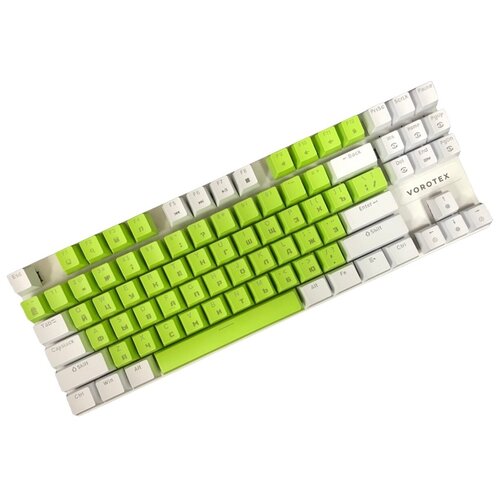 Клавиатура игровая проводная VOROTEX K87S Red Switch русская раскладка Зелёный белый 279000₽