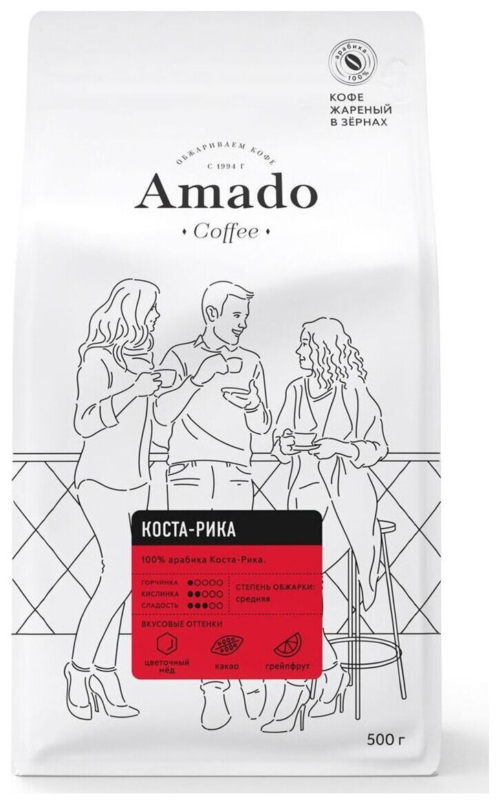Кофе в зернах Amado Коста-Рика 500 г - фотография № 2