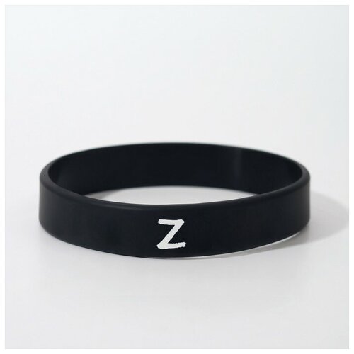 фото Силиконовый браслет с символикой z, цвет чёрно-белый, 20 см flashme