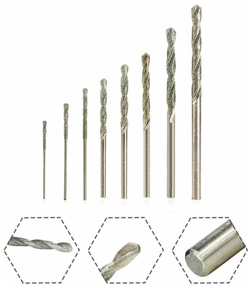 фото Свёрла с алмазным напылением набор