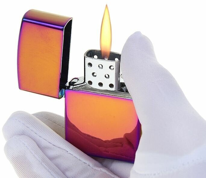 Зажигалка газовая "Ультрафиолет", 3.5 х 5.5 х1.2 см, микс 1124171 - фотография № 2