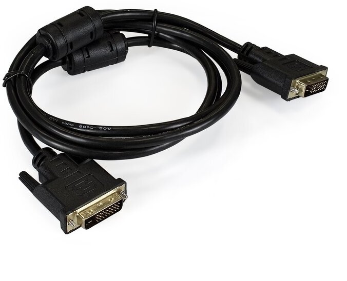 Exegate Кабель DVI-D Dual Link ExeGate EX-CC-DVI2F-1.8, позолоченные контакты, с ферритовыми кольцами (1.8м) (oem)